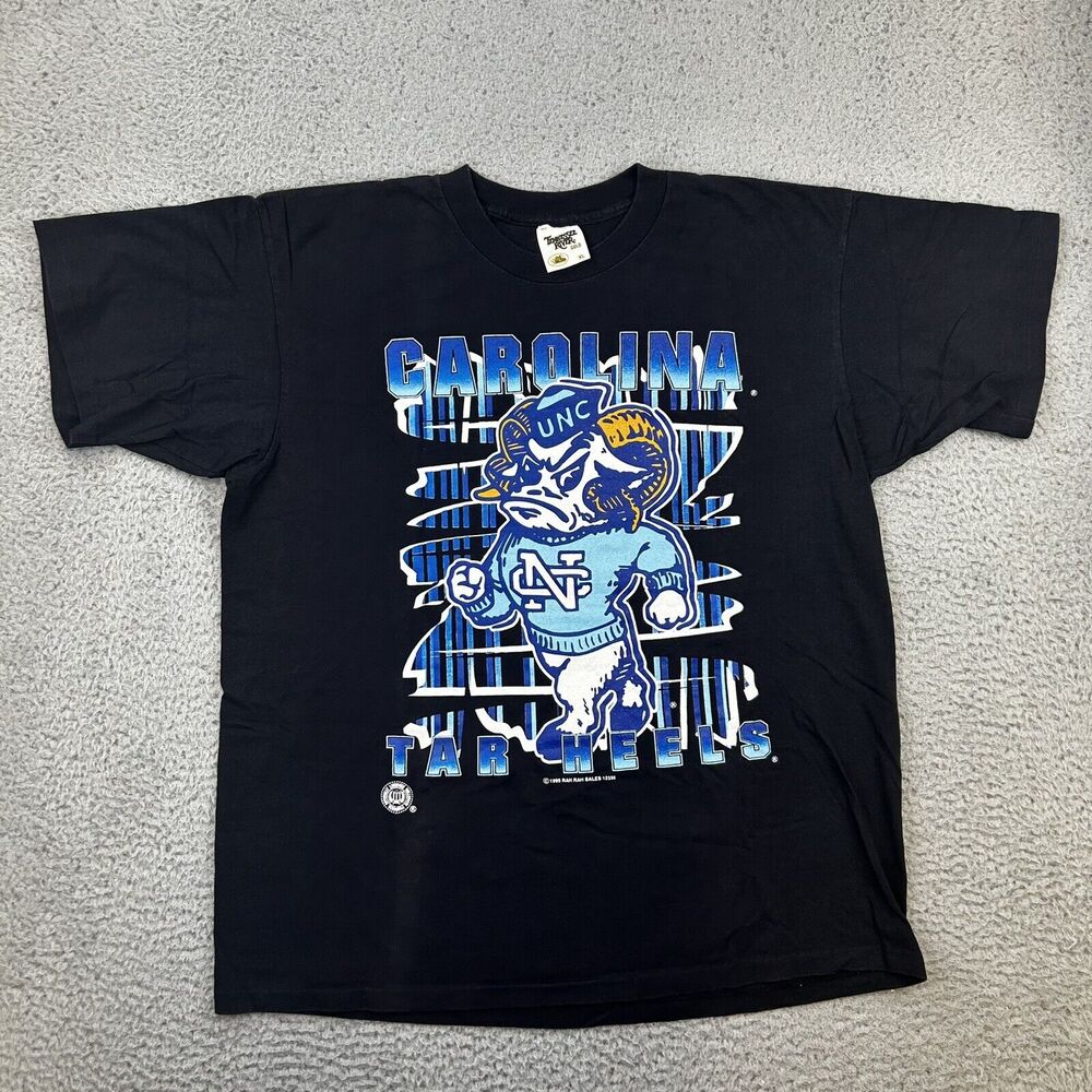 Vtg Tennessee River Gold 1995 UNC Tarheels Single Stitch Double Sided T Shirt XL